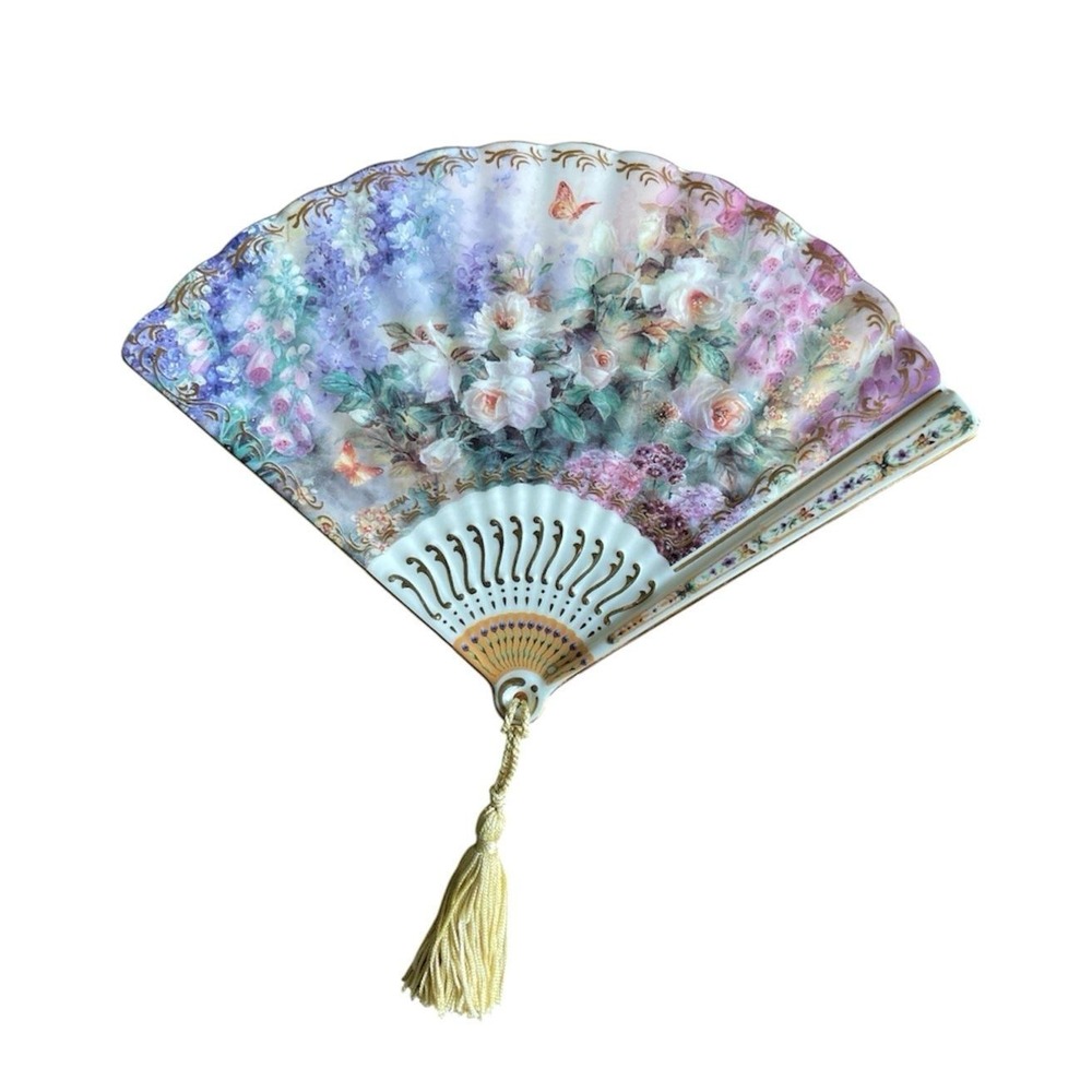 Serenity‎ Unfolding Beauty Fan Plate Lena Liu Bradford Exchange Plate 4089A